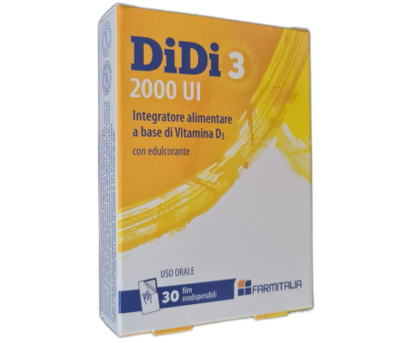 Vitamina D - DiDi 3 2000 UI Integratore Vitamina D3 30 Film orodispersibili