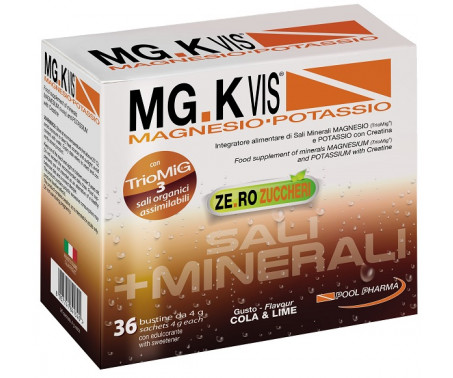 MGK VIS ZERO ZUCCHERI MAGNESIO E POTASSIO GUSTO COLA E LIME 36 BUSTE DA 4G