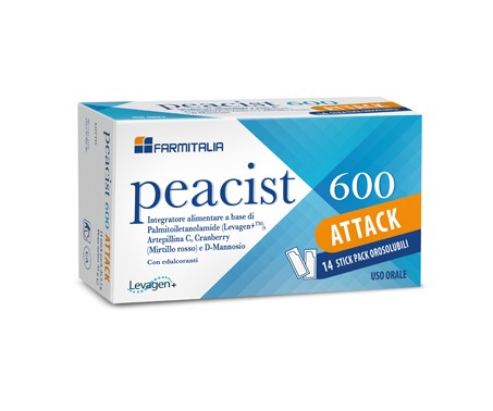 Peacist 600 Attack Integratore per Cistite e Vie Urinarie 14 Buste