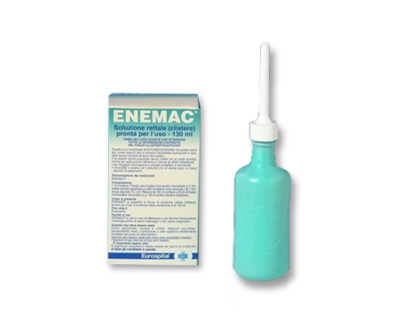 Enemac Soluzione Rettale Clistere 6,1 g/100 ml+ 6 g/100 ml Monodose 130 ml