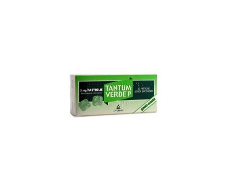 Tantum Verde P Menta 3mg Benzidamina cloridrato 20 Pastiglie