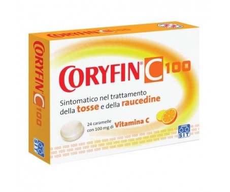 Coryfin C 100 Vitamina C 6,5mg + 112,5mg Tosse 24 Caramelle