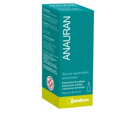 Anauran Gocce Auricolari Polimixina B solfato Otiti Flacone 25 ml