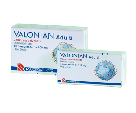 Valontan Adulti 100 mg Dimenidrinato Antinausea 10 Compresse Rivestite