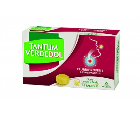 Tantum Verdedol 8,75mg Flurbiprofene Gusto Limone e Miele 16 Pastiglie