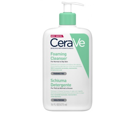 CeraVe Schiuma Detergente Viso Pelle Grassa Seboregolatrice 473 ml 