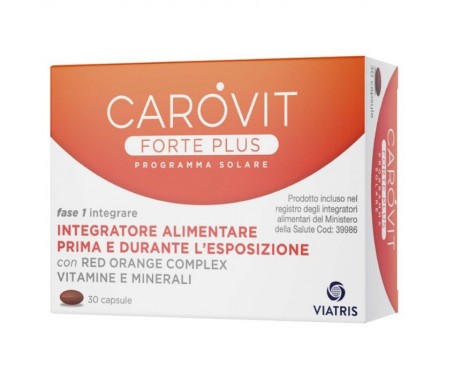 Carovit Forte Plus - Integratore per l'abbronzatura - 30 Capsule