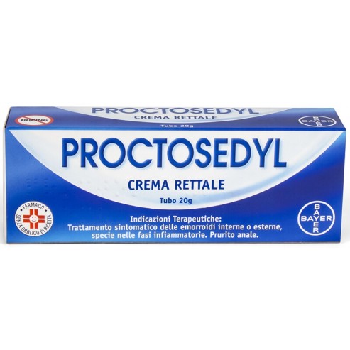 Proctosedyl Crema Rettale, Trattamento Sintomatico Emorroidi e Prurito  Anale, Con Idrocortisone Acetato, Tubo da 20 gr