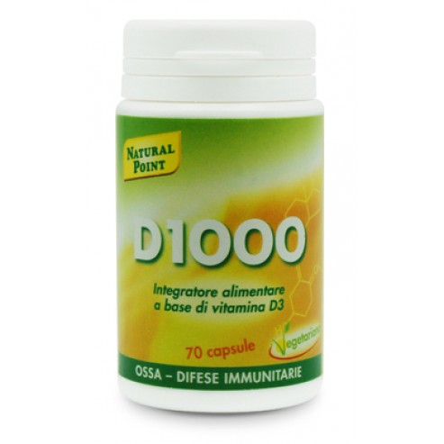 D1000 Natural Point - Integratore per le ossa e per le difese immunitarie -  70 capsule | Farmasave.it