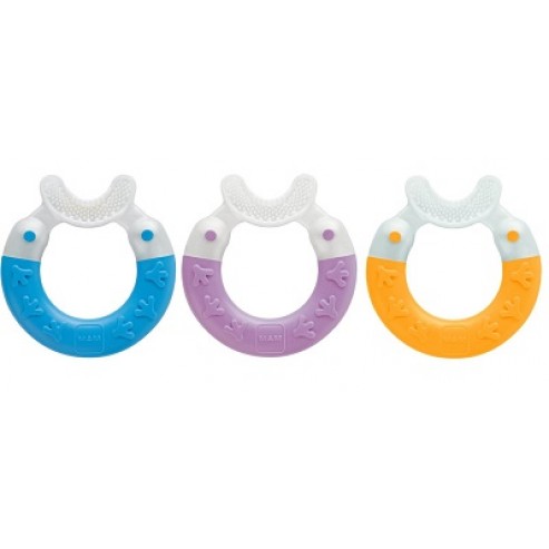 MAM Bite & Brush Dentaruolo E Spazzolino | Per Bambini 3+ Mesi | Setole Ultra Morbide | Senza BPA/BPS - Foto 2