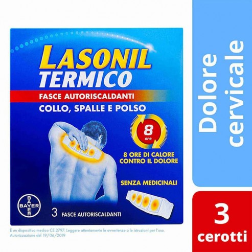 Lasonil Termico - Fasce Autoriscaldanti per Collo Spalle e Polso - 3 Pezzi