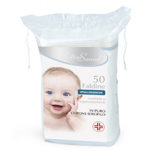 FALDINE BABY IPOALLERGENICHE 60PZ - CARTONE DA 12 CONFEZIONI - Cotton Sound