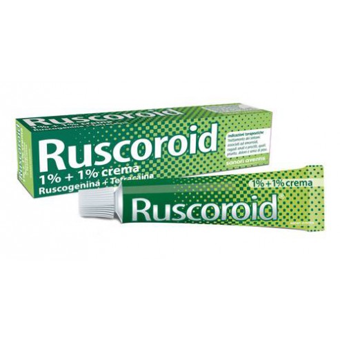 Ruscoroid - Crema rettale per emorroidi con 1% + 1% di Ruscogenina - 40 g